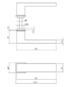 Intersteel Deurkruk Amsterdam met minimalistische rozet 11 0023.092202 2