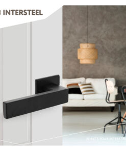 Intersteel Deurkruk Amsterdam op vierkante rozet 50x50x5 mm mat zwart 7 0023.092302 9