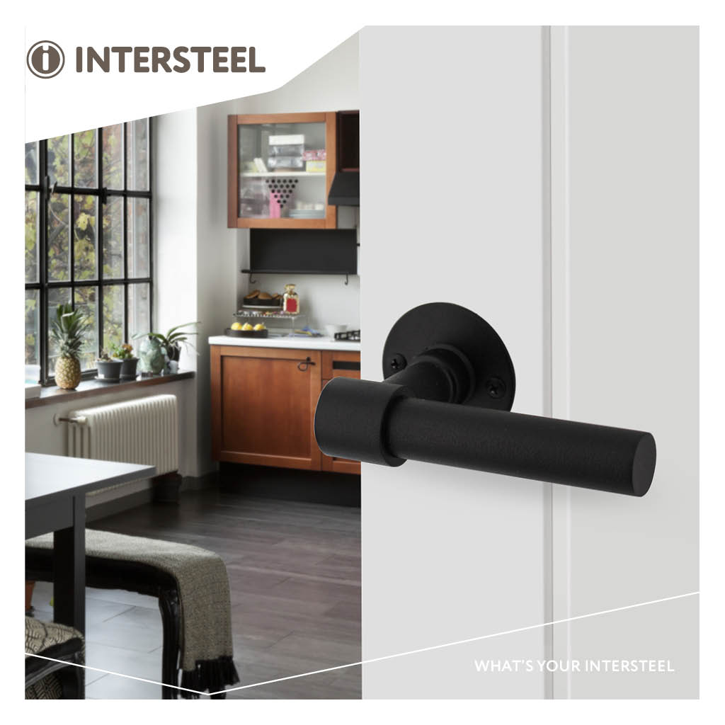 Intersteel Deurkruk L/T-model met rozet 2 mm rvs/zwart 5 0023.167102 9