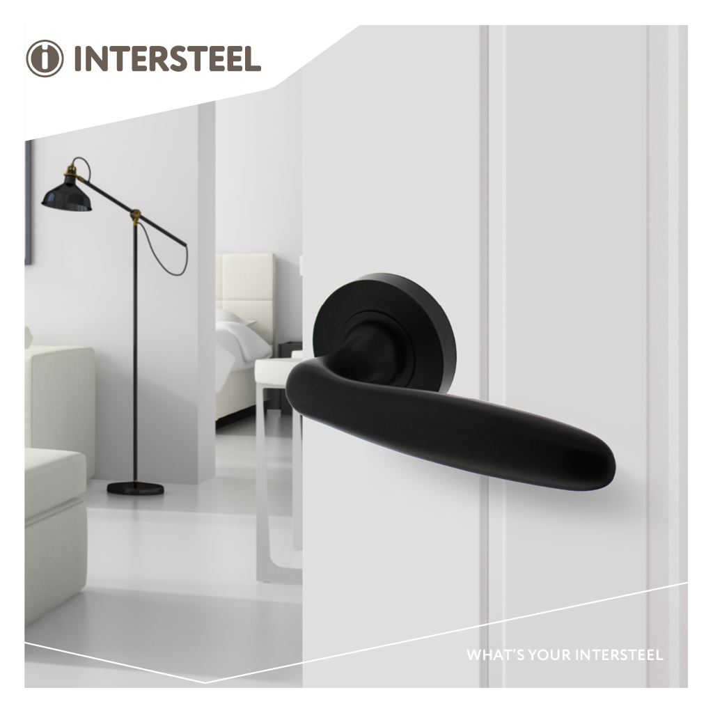 Intersteel Deurkruk Bjorn op rozet ø52x10 mm mat zwart 4 0023.169202 9