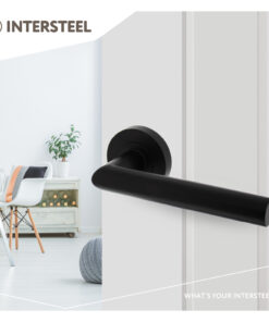 Intersteel Deurkruk Bastian op rozet ø52x10mm zwart 8 Intersteel Deurkruk Bastian op rozet ø52x10mm zwart - Afbeelding 3