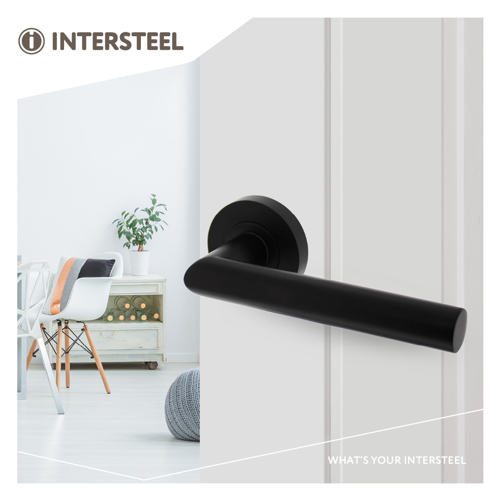 Intersteel Deurkruk Bastian op rozet ø52x10mm zwart 3 Intersteel Deurkruk Bastian op rozet ø52x10mm zwart - Afbeelding 3