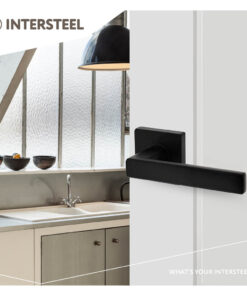 Intersteel Deurkruk Hera op vierkant rozet mat zwart 6 0023.171302 9
