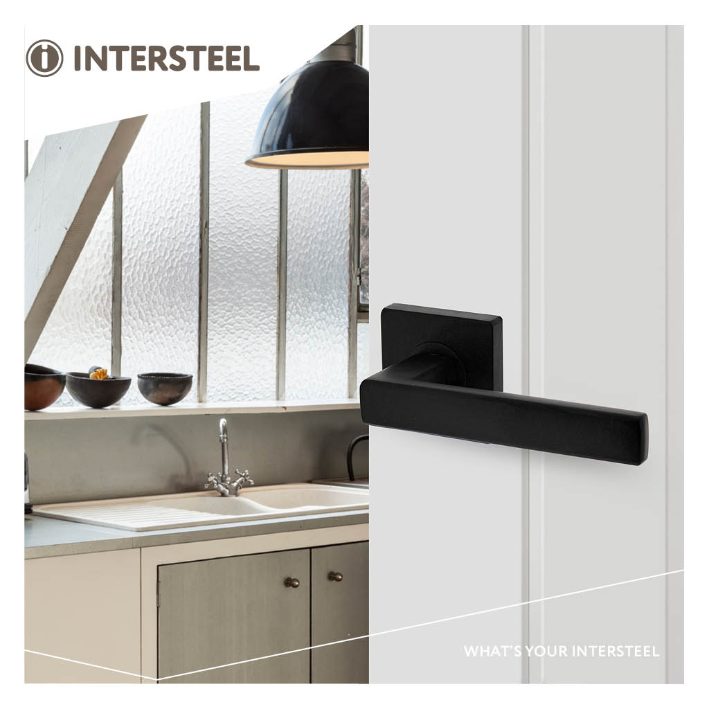 Intersteel Deurkruk Hera op vierkant rozet mat zwart 3 0023.171302 9