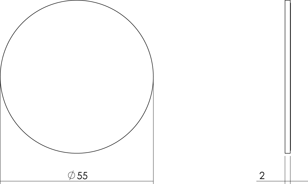 Intersteel Rozet blind rond zelfklevend mat zwart 2 0023.340319 2