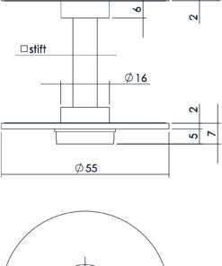 Intersteel Rozet toilet-/badkamersluiting rond plat zelfklevend 8 mm 3 0023.340360 2