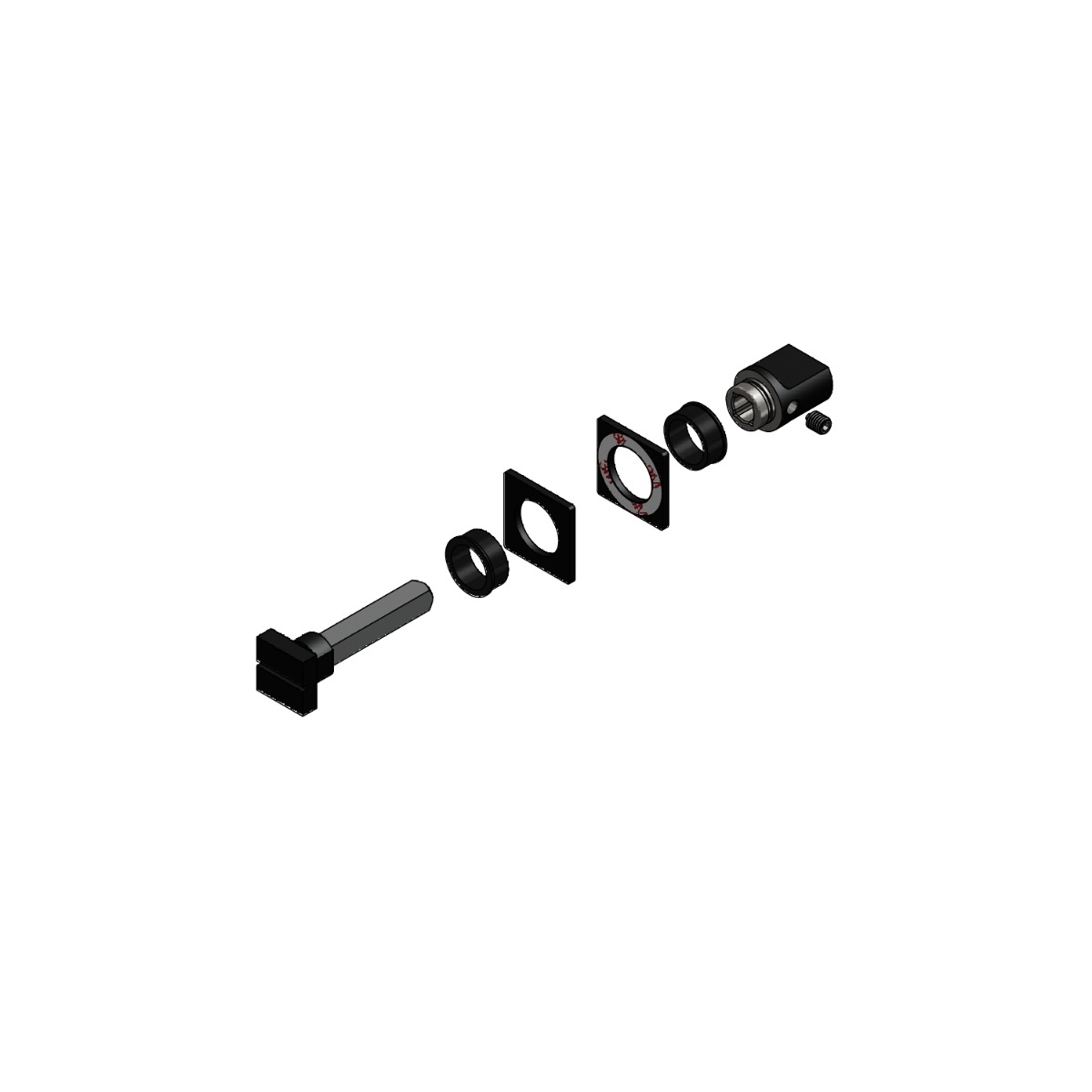 Intersteel Rozet met toilet-/badkamersluiting zelfklevend rvs/zwart 3 0023.343960 3