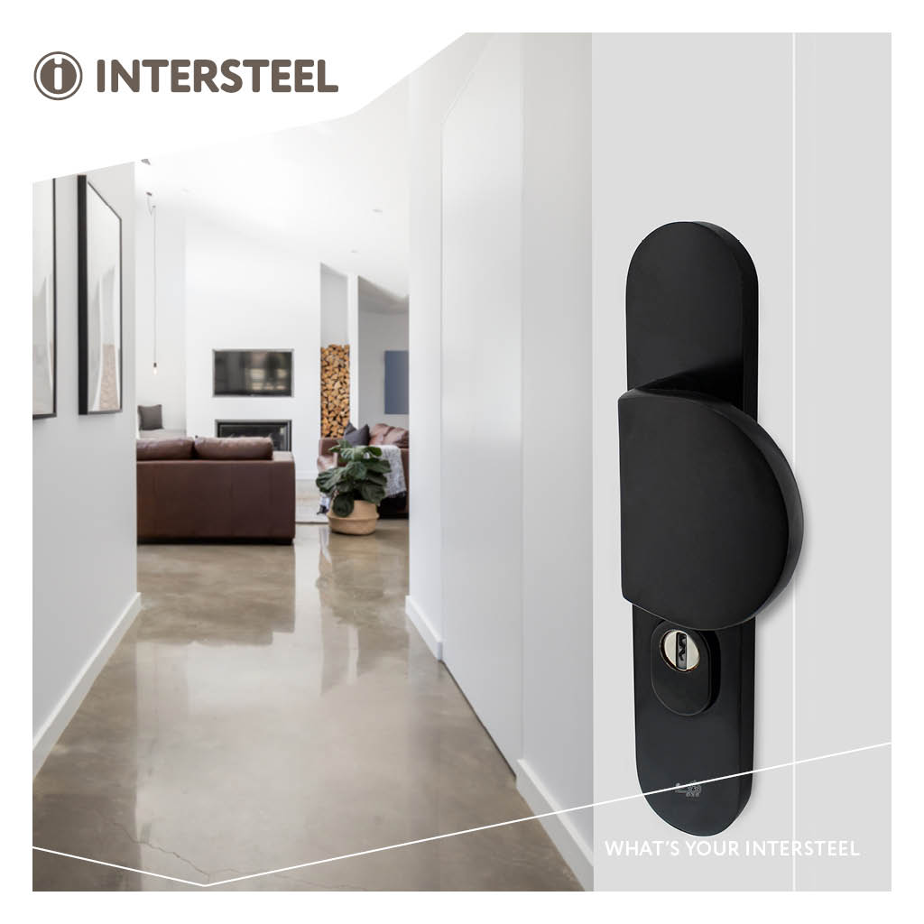 Intersteel Veiligheidsbeslag SKG*** greep/kruk profielcilinder 55 mm met kerntrekbeveiliging aluminium zwart 2 0023.379629 1