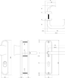 Intersteel Veiligheidsbeslag SKG*** met kerntrekbeveiliging profielcilindergat 92 mm mat zwart ovaal voordeurbeslag 3 0023.396049 2