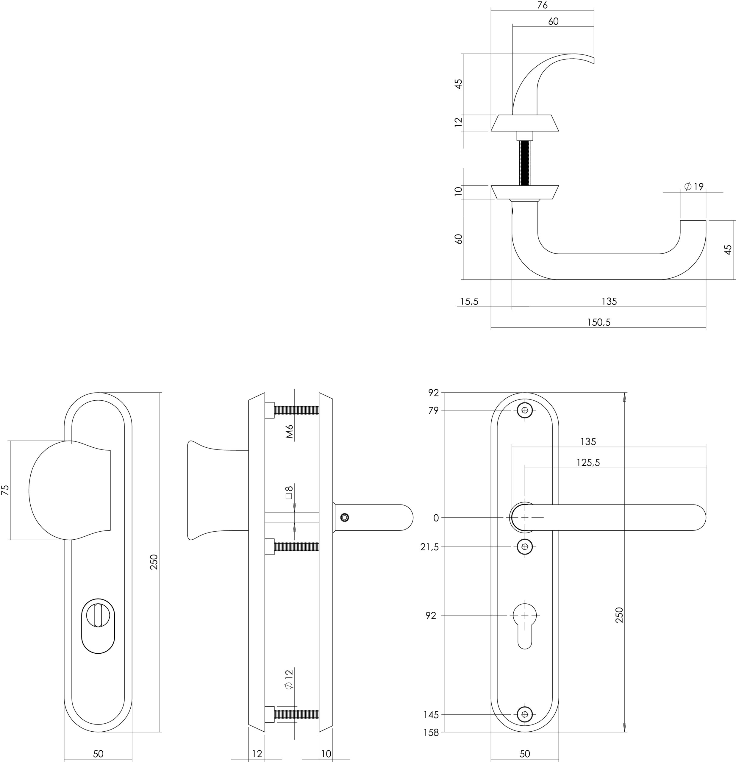 Intersteel Veiligheidsbeslag SKG*** met kerntrekbeveiliging profielcilindergat 92 mm mat zwart ovaal voordeurbeslag 2 0023.396049 2 scaled