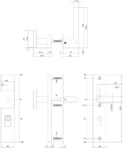 Intersteel Veiligheidsbeslag SKG*** met kerntrekbeveiliging profielcilindergat 92 mm mat zwart rechthoekig voordeurbeslag 3 0023.396249z 2