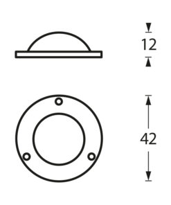 Intersteel Afdekplaatje voordeurknop mat zwart 3 0023.397500 2