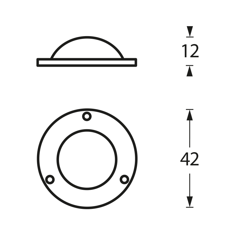 Intersteel Afdekplaatje voordeurknop mat zwart 2 0023.397500 2