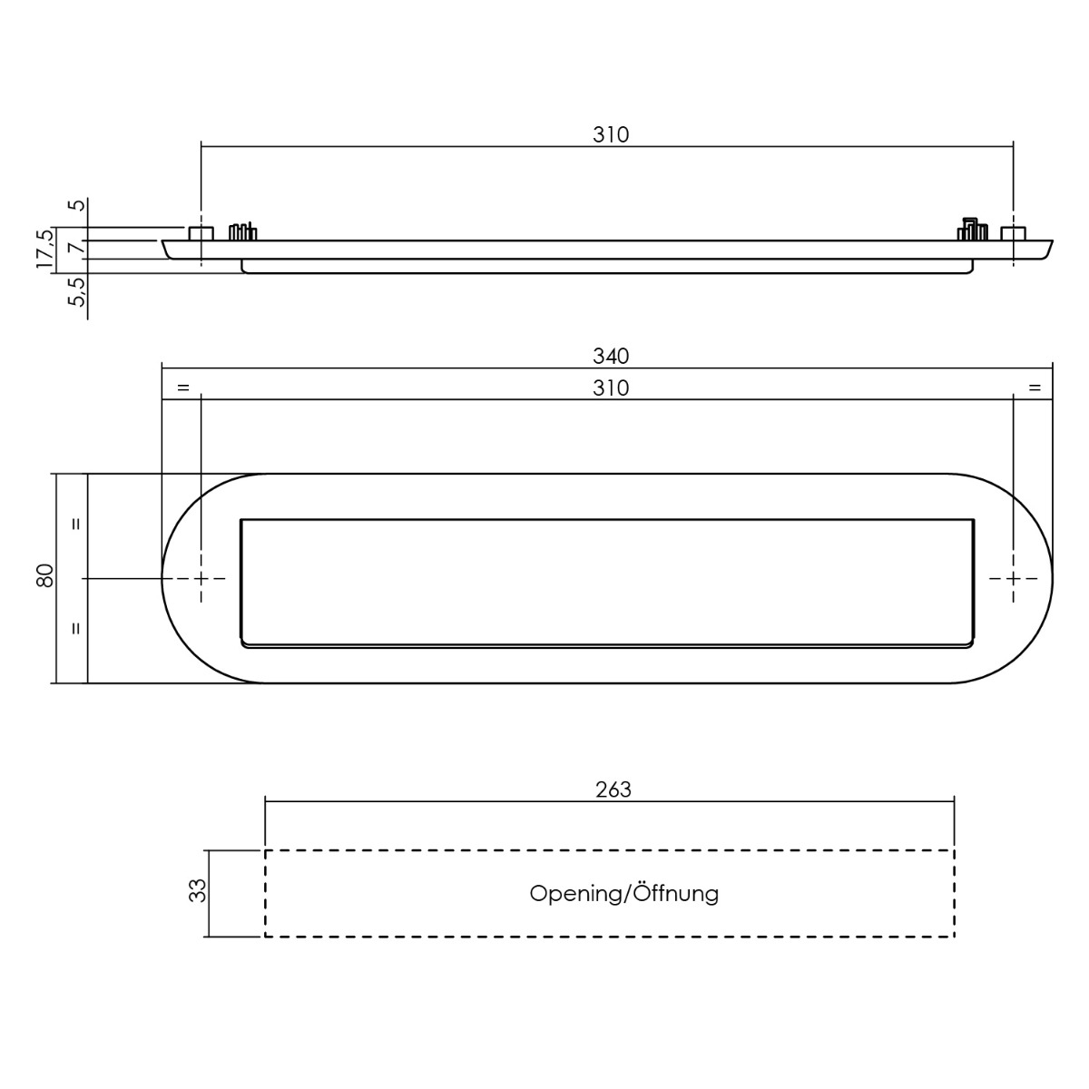 Intersteel Brievenbus ovaal met klep/regenrand zwart 2 0023.400011 2