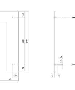 Intersteel Huisnummer 1 XXL hoogte 50 cm rvs/mat zwart 4 0023.402121 2