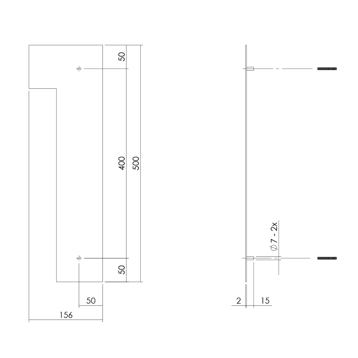 Intersteel Huisnummer 1 XXL hoogte 50 cm rvs/mat zwart 2 0023.402121 2