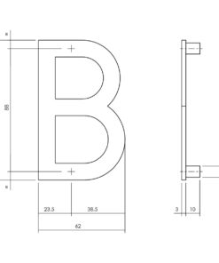 Intersteel Huisletter B 100 mm zwart 3 0023.402602 2 1