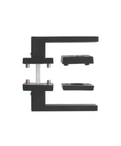 Intersteel Set achterdeurbeslag Amsterdam op vierkante massieve rozet SKG*** met kerntrekbeveiliging rvs zwart 4 0023.405727 5