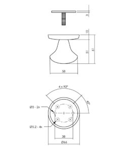 Intersteel Voordeurset veiligheidsbeslag SKG*** rond rozet rvs zwart met kerntrekbeveiliging 9 0023.405735 4 1