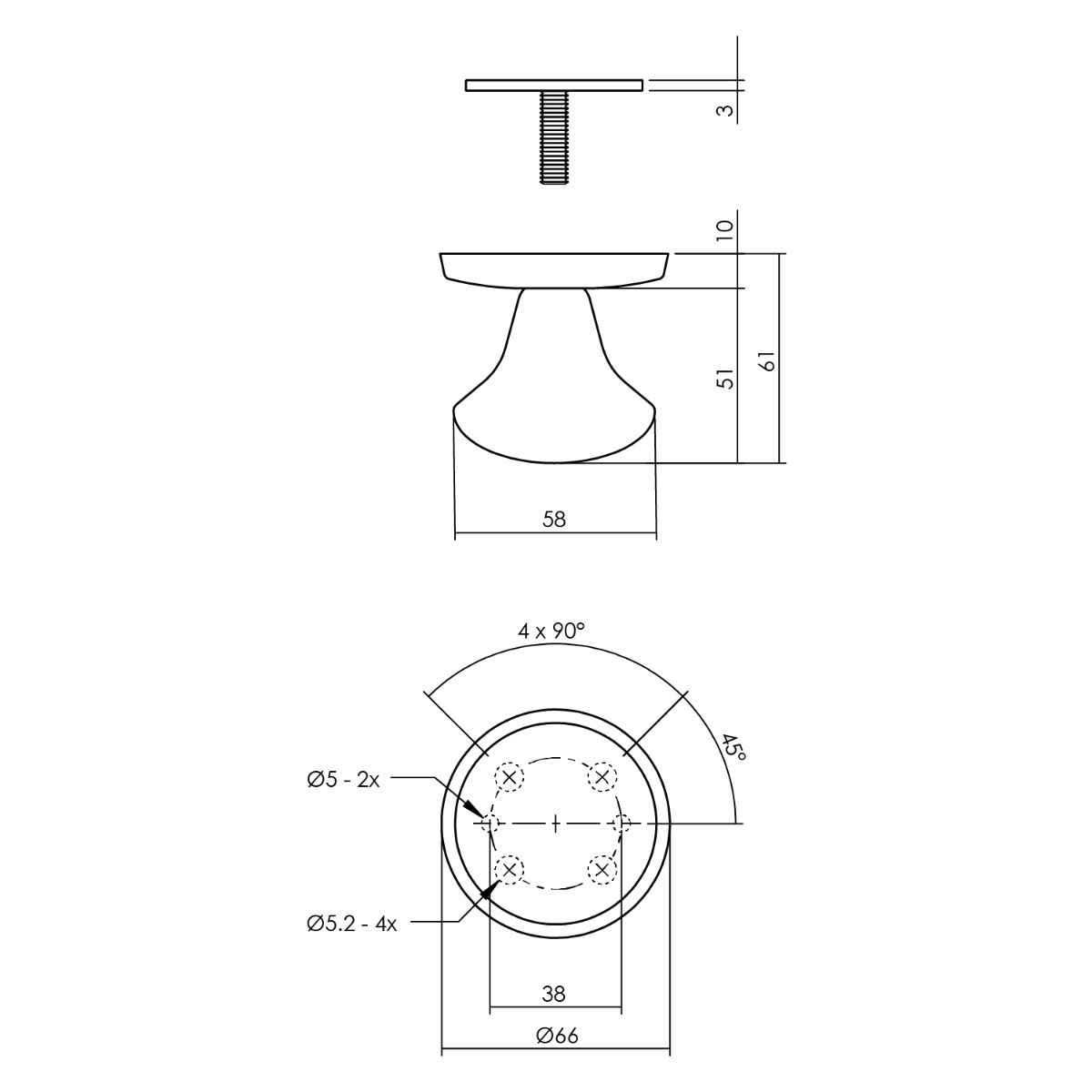 Intersteel Voordeurset veiligheidsbeslag SKG*** rond rozet rvs zwart met kerntrekbeveiliging 2 0023.405735 4 1