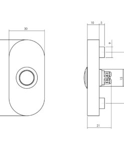 Intersteel Voordeurset veiligheidsbeslag SKG*** rond rozet rvs zwart met kerntrekbeveiliging 13 0023.405735 5 1