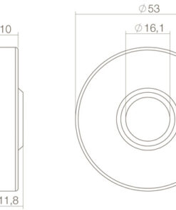 Intersteel Voordeurset veiligheidsbeslag SKG*** rond rozet rvs zwart met kerntrekbeveiliging 11 0023.405735 8 1