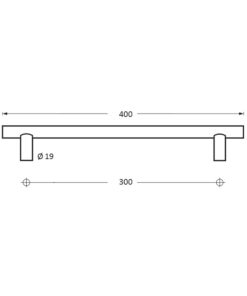 Intersteel Deurgreep T-model Ø20 mm 400 mm mat zwart 3 0023.432411 2