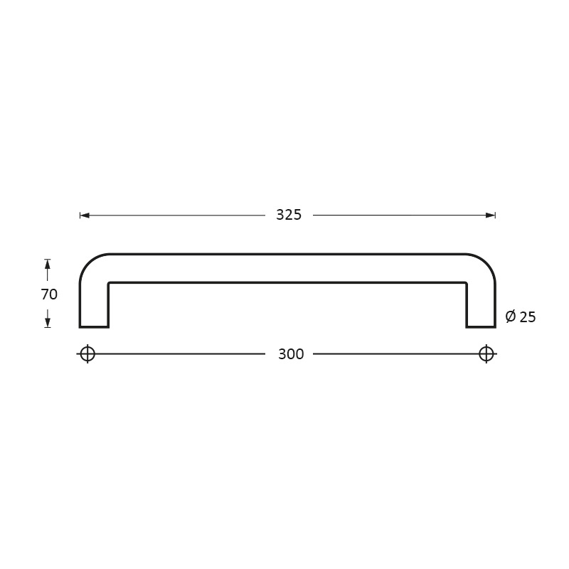 Intersteel Deurgrepen U-vorm per paar 325x70x25 mm mat zwart 2 0023.433312 2