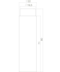 Intersteel Deurstop wandmontage 22 x 80 mm zwart 4 0023.442140 2 1