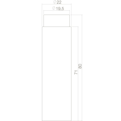 Intersteel Deurstop wandmontage 22 x 80 mm zwart 2 0023.442140 2 1