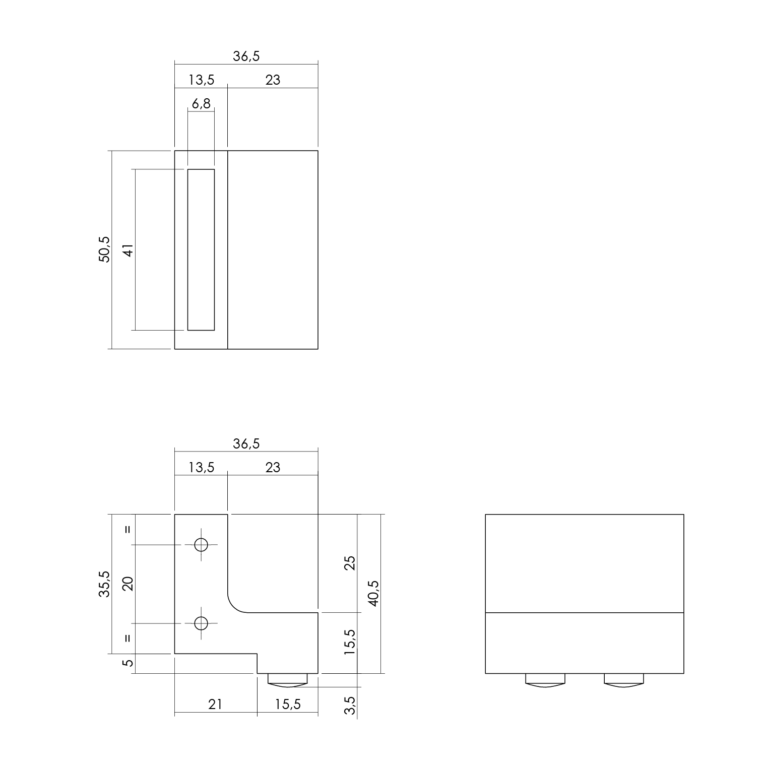 Intersteel Set van 2 stoppers tbv schuifdeursysteem, incl. bevestiging, mat zwart 2 0023.450107 2
