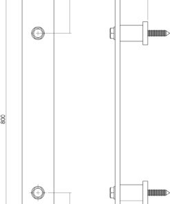 Intersteel Deurgreep 800 x 40 mm mat zwart 4 0023.450112 2