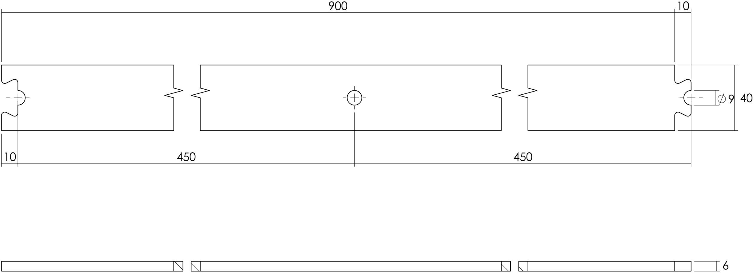 Intersteel Schuifdeursysteem – tussenrail 90 cm mat zwart 2 0023.450114 2 scaled