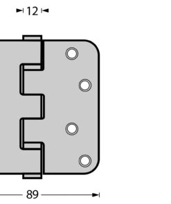 Intersteel Kogellagerscharnier afgerond tot 70 kilo mat zwart 5 0023.462540 2