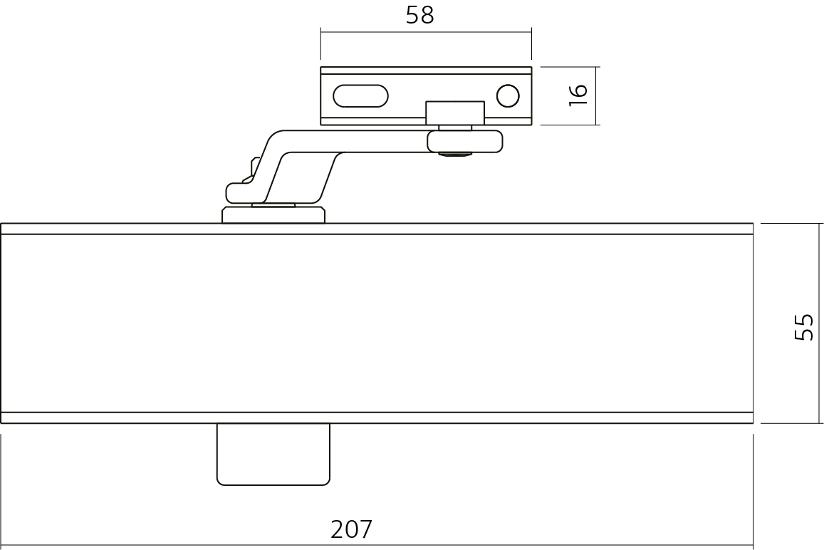 Intersteel Deurdranger met schaararm DR 120 zwart 2 0023.480120 2