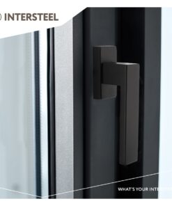 Intersteel Raamkruk Amsterdam op rechthoekige rozet zwart 4 0023.615625 9