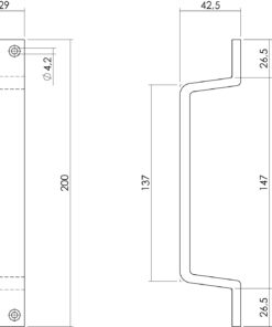 Intersteel Deurgreep 200 x 29 mm mat zwart 3 0023.872506 2
