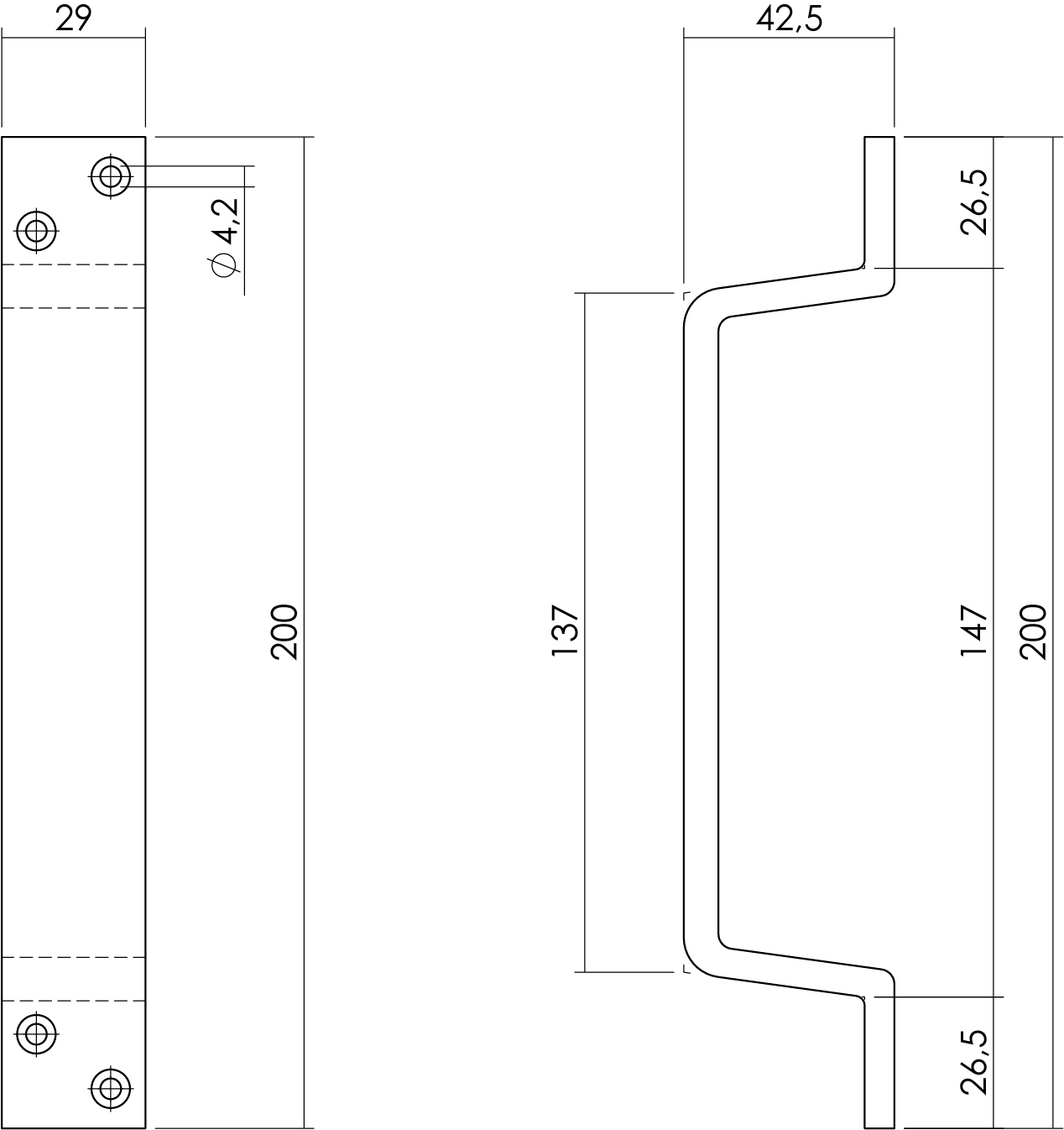 Intersteel Deurgreep 200 x 29 mm mat zwart 2 0023.872506 2