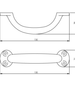 Intersteel Meubelgreep 130 mm mat zwart 5 0023.881102 2