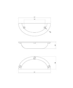 Intersteel Komgreep 64/94mm messing antiek 3 0025.875250 2