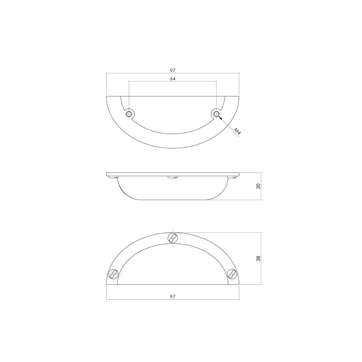 Intersteel Komgreep 64/94mm messing antiek 2 0025.875250 2