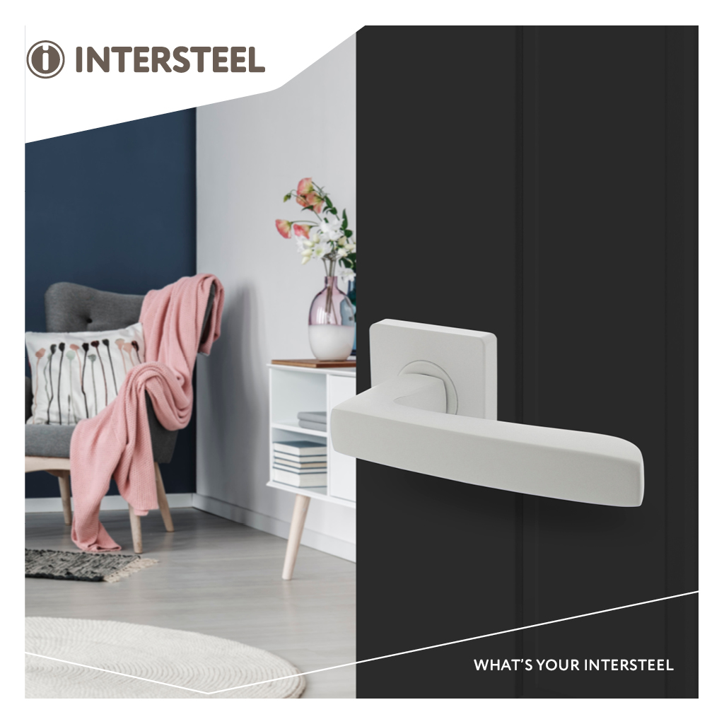Intersteel Deurkruk Minos op vierkante rozet 55x55x10 mm wit 3 0027.171202 9