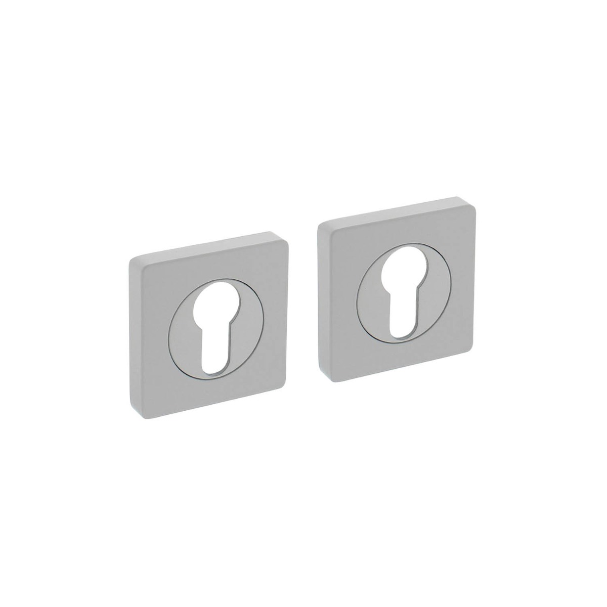 Intersteel Rozet met profielcilindergat vierkant 55x55x10 mm wit