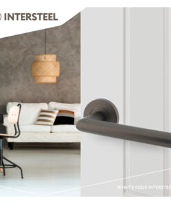 Intersteel Deurkruk Hoek 90° op rozet ø53x8 mm antracietgrijs 6 0029.127202 9