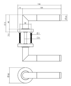 Intersteel Deurkruk Bastian op ronde rozet Ø52x10 mm antracietgrijs 5 0029.169302 2