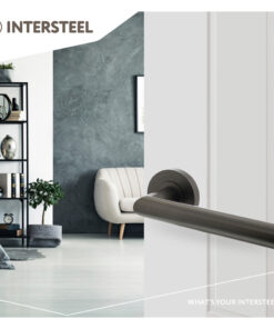 Intersteel Deurkruk Bastian op ronde rozet Ø52x10 mm antracietgrijs 4 0029.169302 9 1