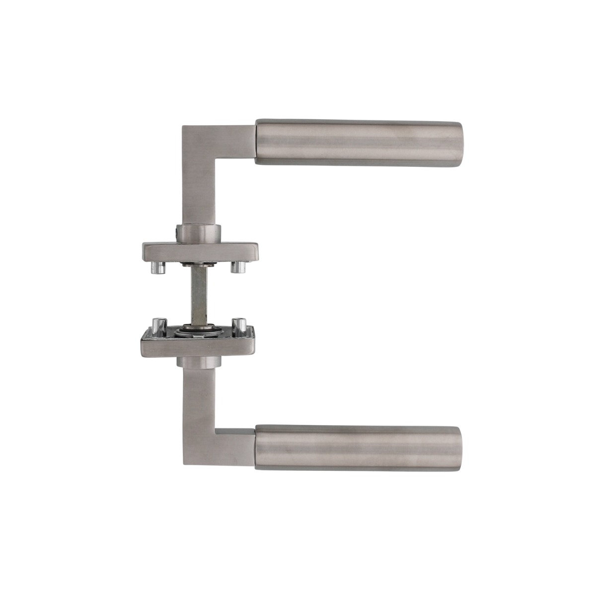 Intersteel Deurkruk Bau-stil op vierkant rozet rvs geborsteld 2 0035.037802 5