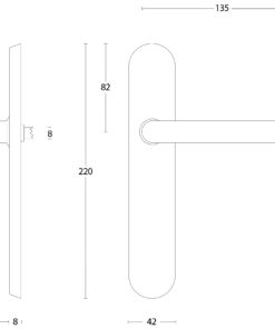 Intersteel Deurkruk Rond op schild blind rvs geborsteld 3 0035.057611 2