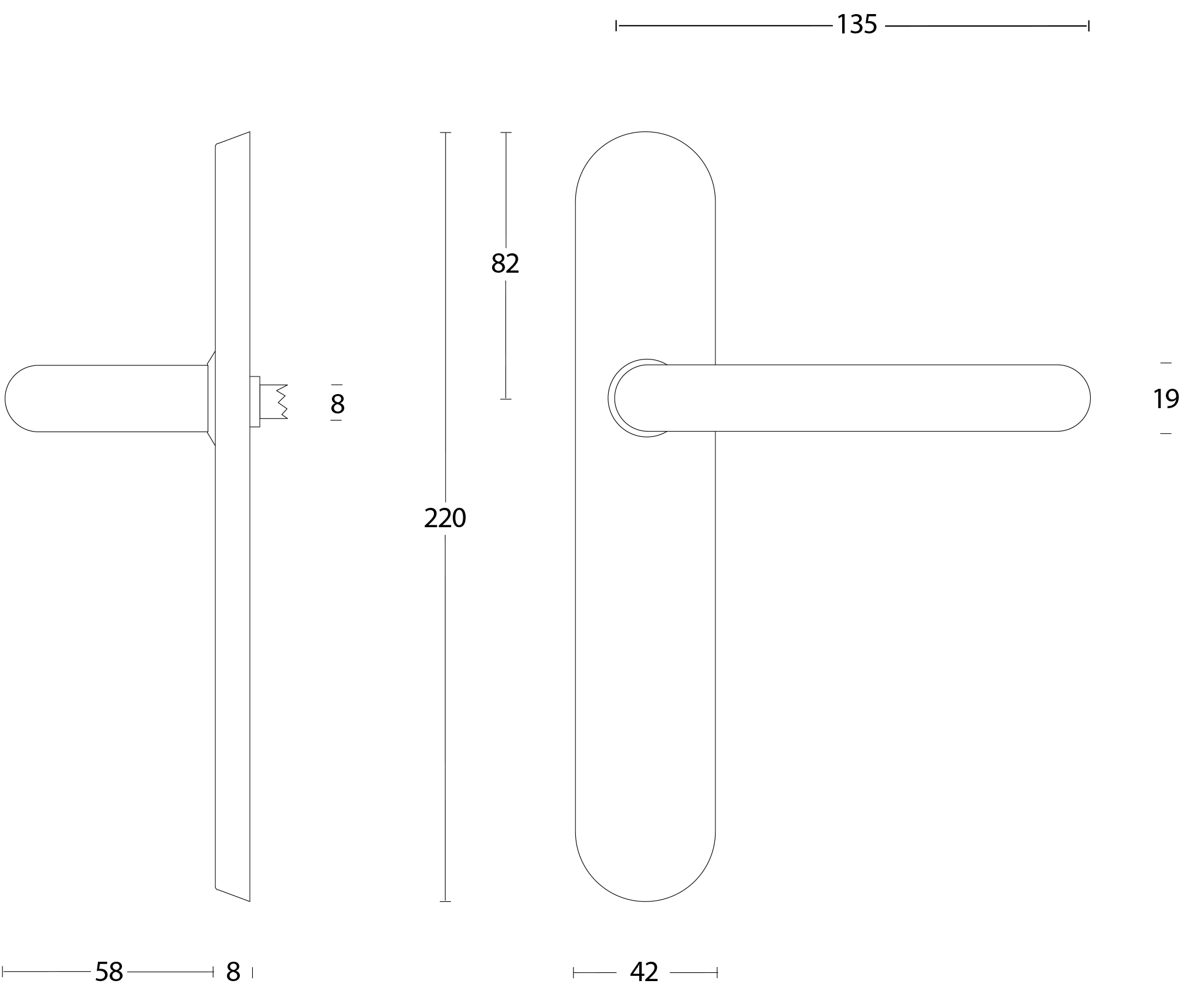 Intersteel Deurkruk Rond op schild blind rvs geborsteld 2 0035.057611 2