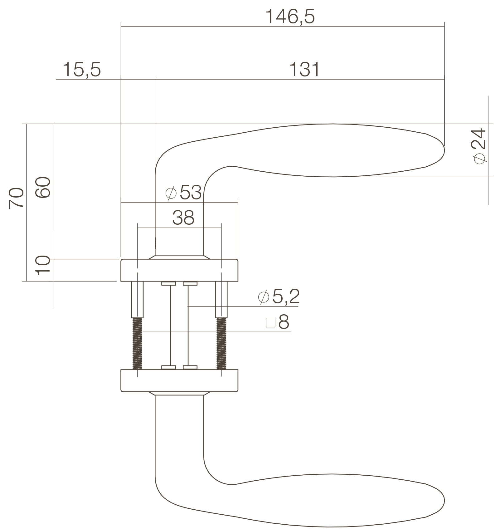 Intersteel Deurkruk Jupiter geveerd op rozet Ø53x10 met ring rvs geborsteld 3 0035.058702 2